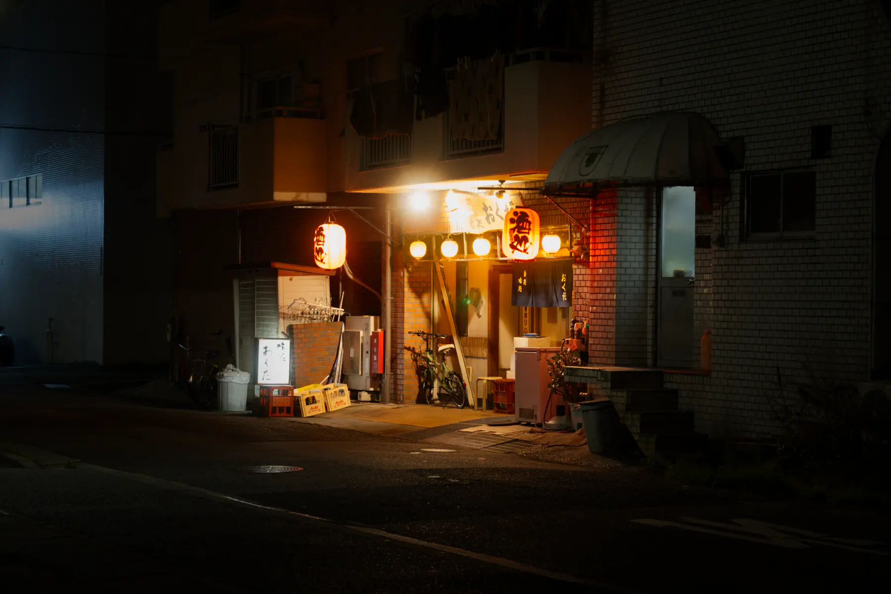 A small neighborhood restaurant still open
